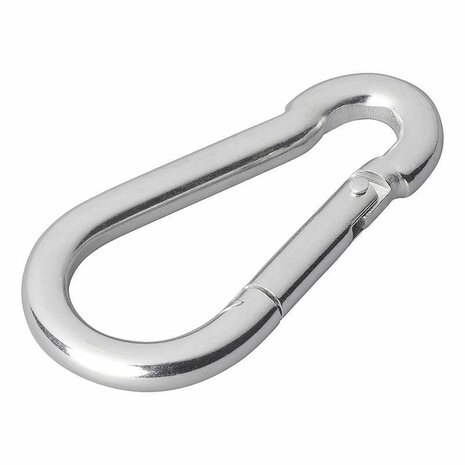 Mousqueton metal 8x80mm 2 pieces en blister