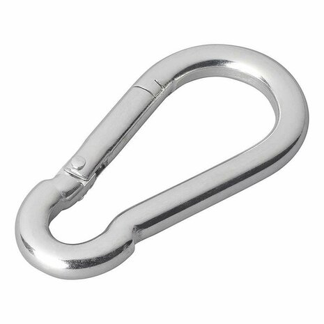 Mousqueton metal 8x80mm 2 pieces en blister