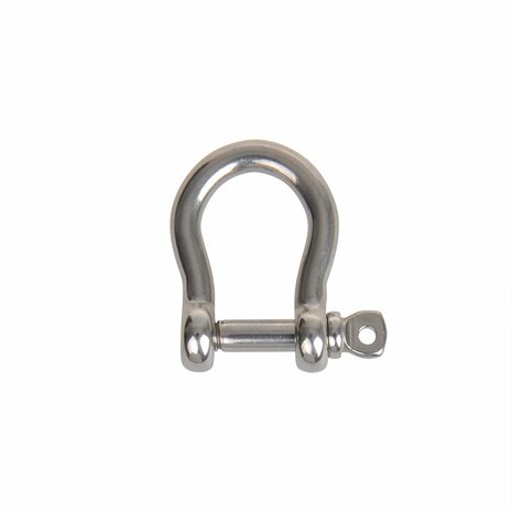 Fermoir harpe court 6mm, A4 acier inoxydable AISI 316, 1. 500 daN