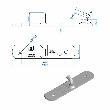 Contre-piece pour fiche de tension SPP Z-03