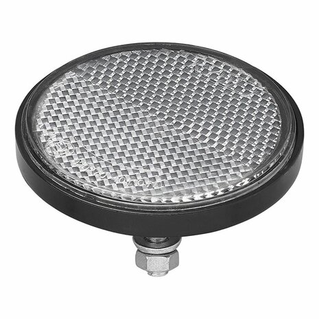 Reflecteur blanc 60mm avec boulon 5mm 2 pieces sous blister