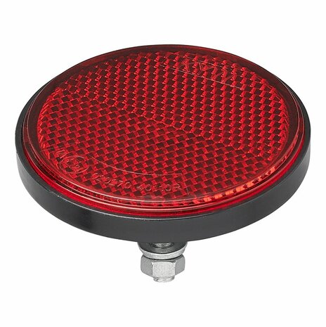 Reflecteur rouge 60mm avec boulon 5mm 2 pieces sous blister