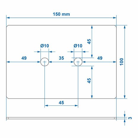Plaque de montage pour 342136 et 342133 sous blister