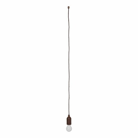 Lampe retro motif bois avec cordon 90cm