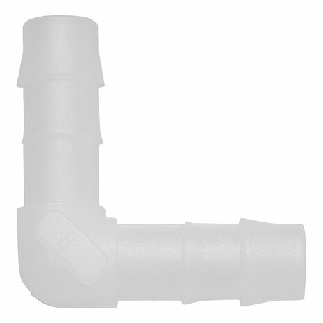 Raccord de tuyau coude 8 mm, 2 pieces sous blister
