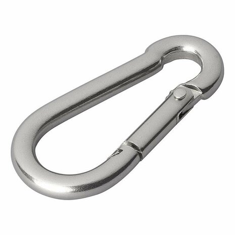 Mousqueton en acier inoxydable 6x60mm 2 pieces sous blister