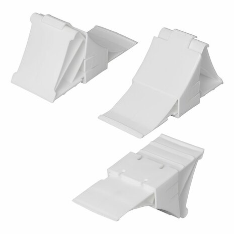 Cale de roue en plastique blanc incl. titulaire