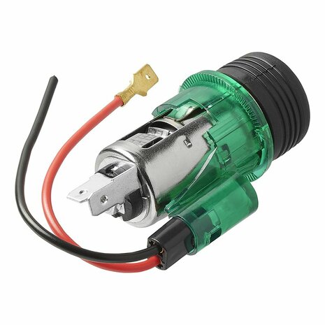 Boîtier allume-cigare encastre avec eclairage 12V/24V
