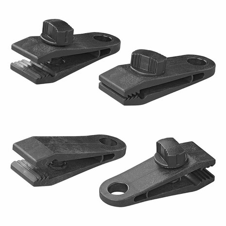 Pinces pour tapis de tente avec vis - lot de 4 pieces