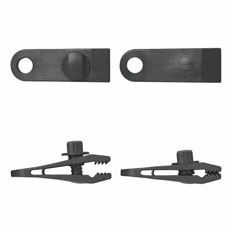 Pinces pour tapis de tente avec vis - lot de 4 pieces