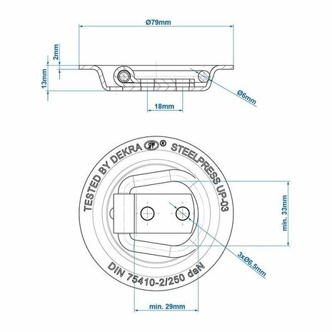 illet d'arrimage rond SPP UP-03