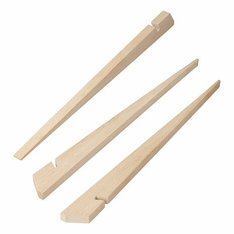 Piquets de tente en bois de 40 cm, lot de 4, en sachet plastique