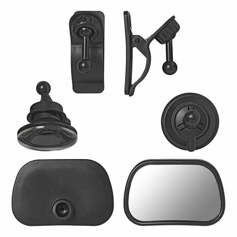 Retroviseur interieur avec ventouse et clip