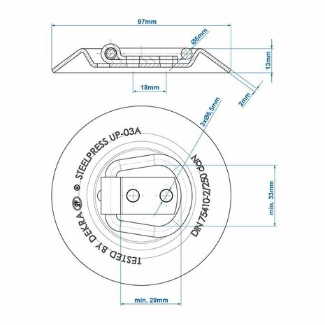 illet d'arrimage rond SPP UP-03A