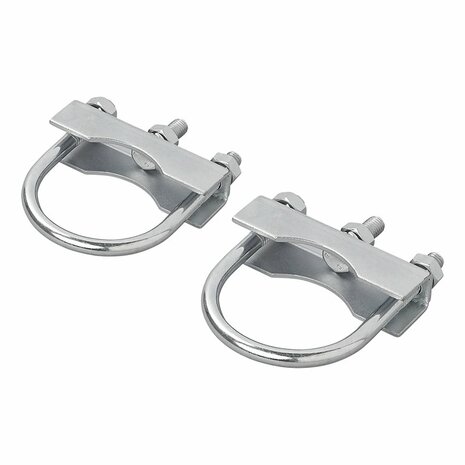 Support en U rond 60/70 mm pour bride de roue avant - lot de 2 pieces