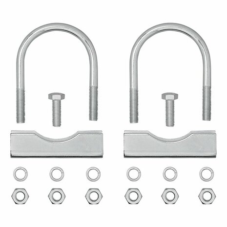 Support en U rond 60/70 mm pour bride de roue avant - lot de 2 pieces