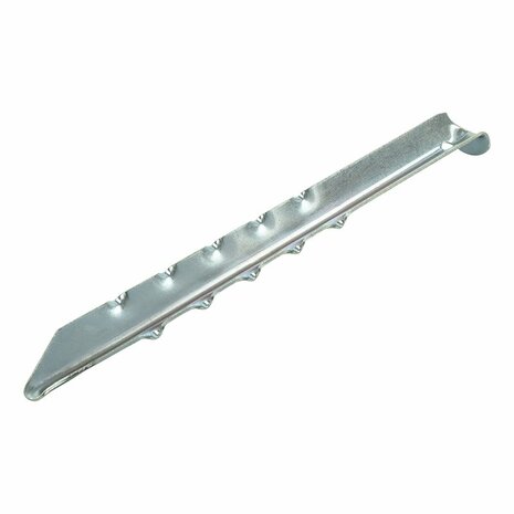 Piquet de tente 30 cm en metal nervure, 2 pieces sous sachet plastique