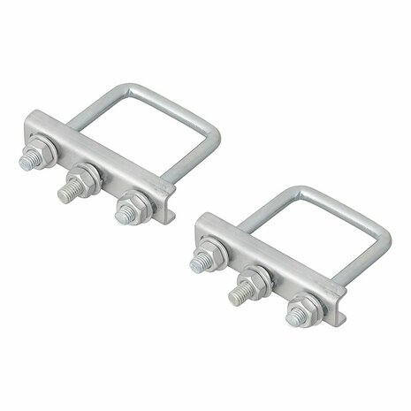 Support en U carre 60 mm pour bride de roue avant - lot de 2 pieces sous blister