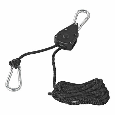 Palan a cliquet et cable - lot de 2 pieces 68 kg