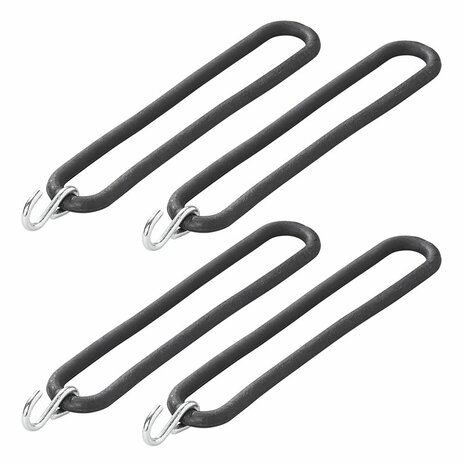 Caoutchouc de tension 200 mm avec crochet en S, 4 pieces sous blister