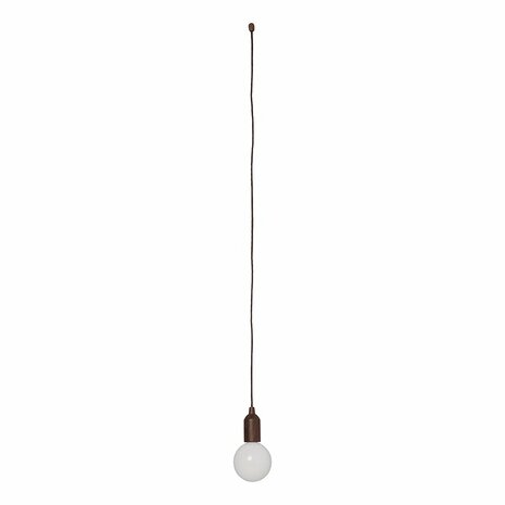 Lampe retro XL motif bois avec cordon 90cm