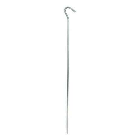 Piquet de tente 30 cm en metal avec illet ouvert, 10 pieces en sachet plastique