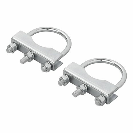 Support en U rond 60/70 mm pour bride de roue avant - lot de 2 pieces sous blister