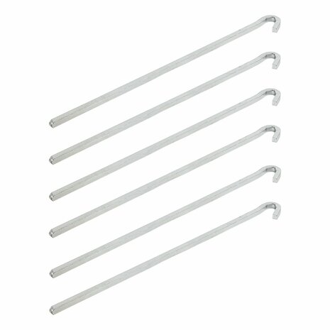 Piquet a rocher carre en metal de 30 cm, lot de 6 pieces en sachet plastique