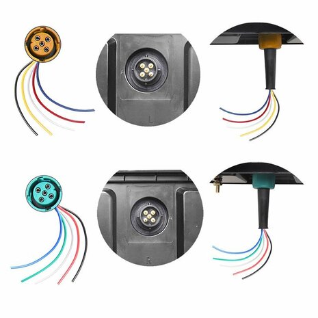 Kit de connexion 5 broches 15 cm pour feux arriere