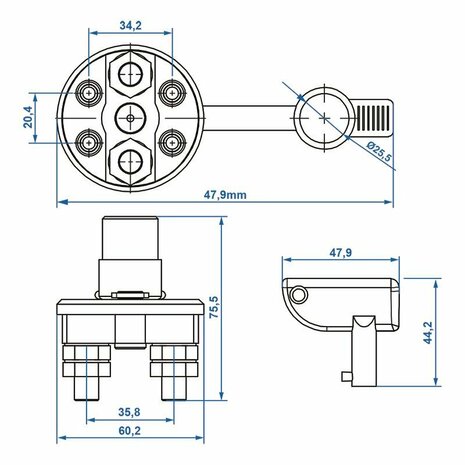 Interrupteur principal a 2 poles