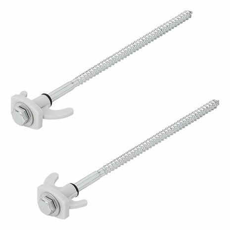 Piquet de tente 20 cm en metal vissable avec crochet en plastique 6 pieces en sachet