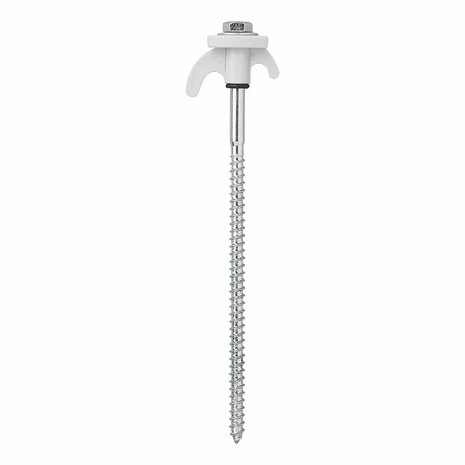 Piquet de tente 20 cm en metal vissable avec crochet en plastique 6 pieces en sachet
