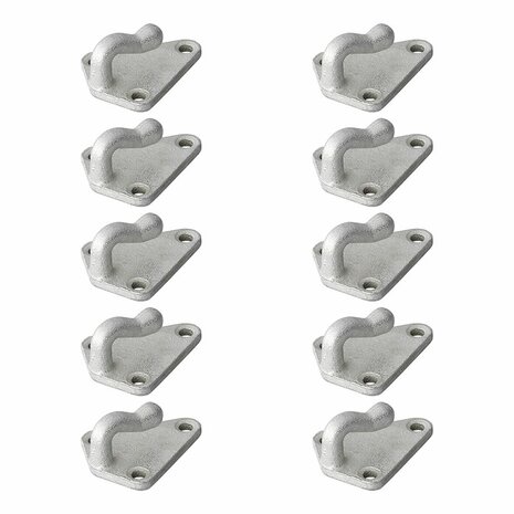 Crochet a corde en metal 40x45mm 10 pieces sous blister