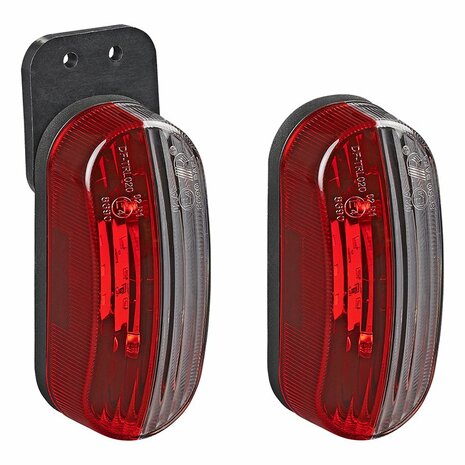 Feu de largeur LED rouge/blanc droit