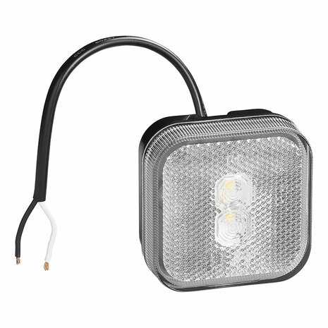 Feu de gabarit 12/24V blanc 65 x 65 mm LED