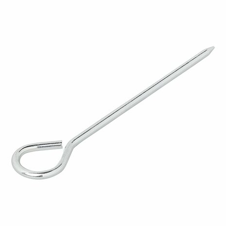 Piquet de tente 19 cm en aluminium avec illet, 10 pieces en sachet plastique