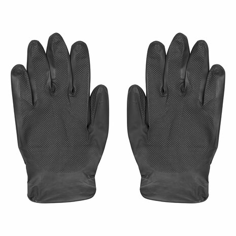 Gants en nitrile Gripp-It XL noirs, boîte distributrice de 50 pieces