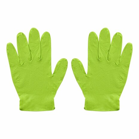 Gants en nitrile Gripp-It M verts, boîte distributrice de 50 pieces