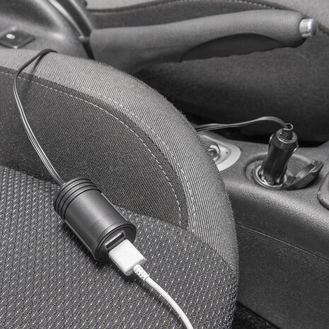 Rallonge 1M avec chargeur USB 2 voies type A 12V/24V