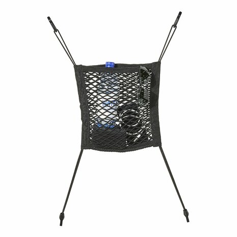 Filet de rangement elastique 26x28cm double avec crochets en plastique NS-7