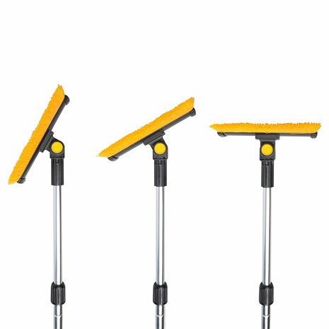 Brosse a neige avec raclette a vitres et grattoir a glace + manche telescopique