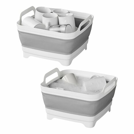Bac a vaisselle pliable avec bouchon de vidange