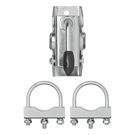 Collier de serrage 48 mm pour roue avant + 2 supports en U 60/70 mm
