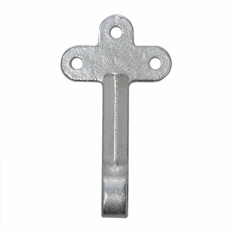 Crochet de valve n° 0 droit 140 mm avec illet a visser