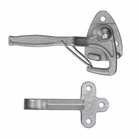 Crochet de valve n° 0 gauche 140 mm avec illet a visser sous blister
