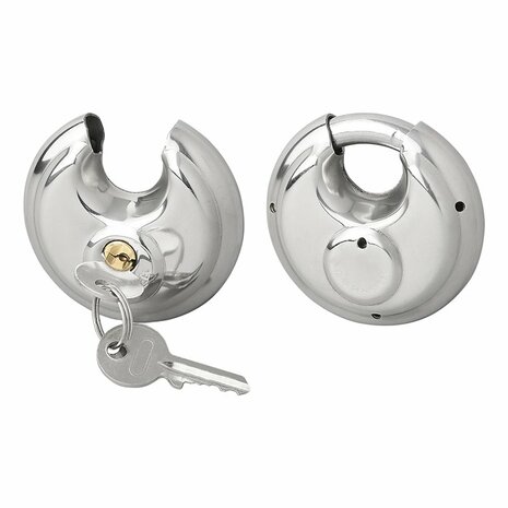 Cadenas a disque 70 mm, 2 pieces, cles identiques