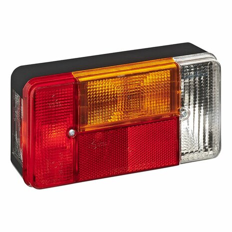 Feu arriere 5 fonctions 194x104mm droit sous blister