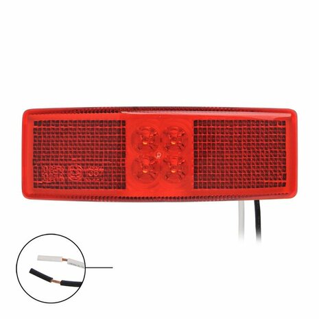 Feu de gabarit 12/24V rouge 110x40mm LED sous blister