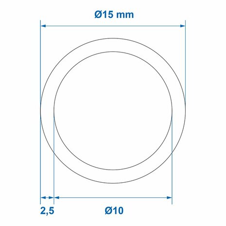 Tuyau d'eau potable transparent 5,00 m diametre 10 x 15 mm