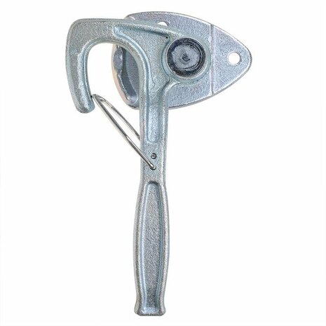 Crochet de valve n° 1 droit 170 mm avec illet a visser sous blister